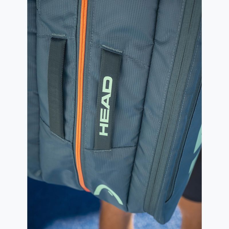 Padel táska HEAD Tour Padel Bag L 40 l green/orange 8