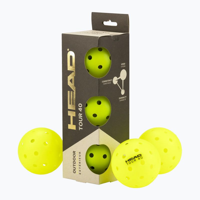 Pickleball-labdák HEAD Tour 40 Pickleball yellow