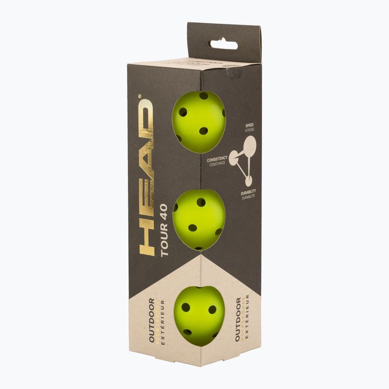 Pickleball-labdák HEAD Tour 40 Pickleball yellow 2