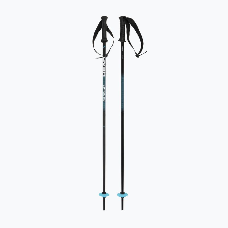 Gyermek síbotok HEAD Supershape Team Jr black/speedblue/white