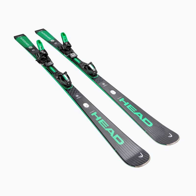 Lesikló sílécek + kötések HEAD Supershape e-Magnum SW BB-PR + Protector Evo PR 13 GW black/green 2