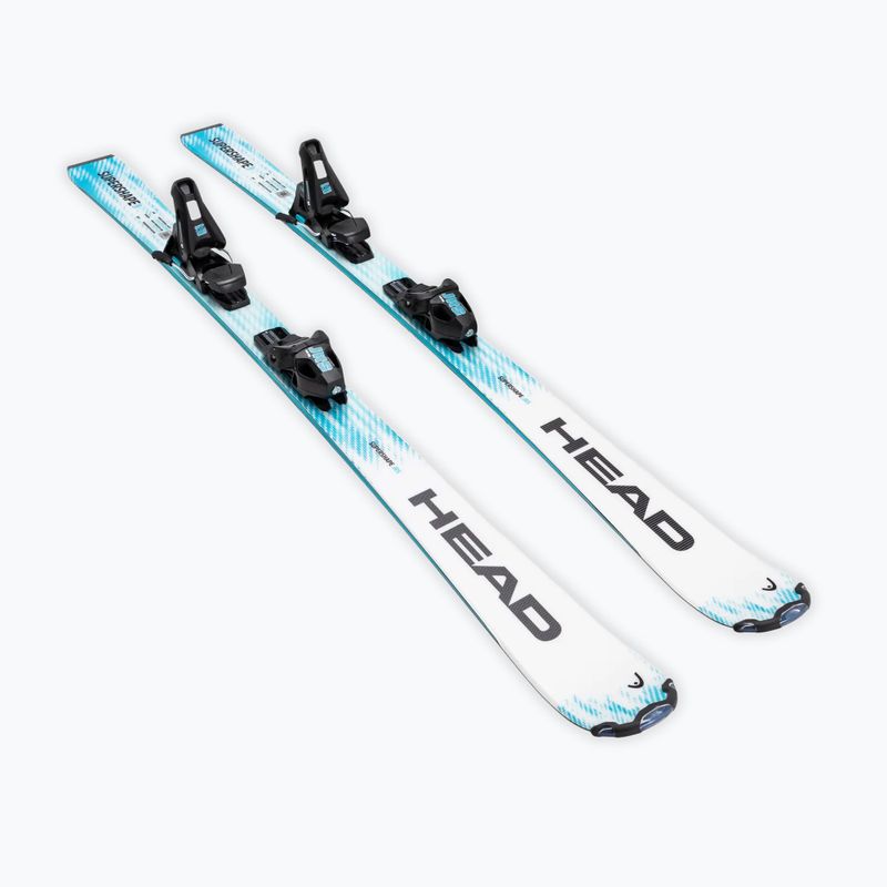 Gyermek lesikló sílécek + kötések HEAD Supershape JRS + Jrs 7.5 GW CA white/blue 2