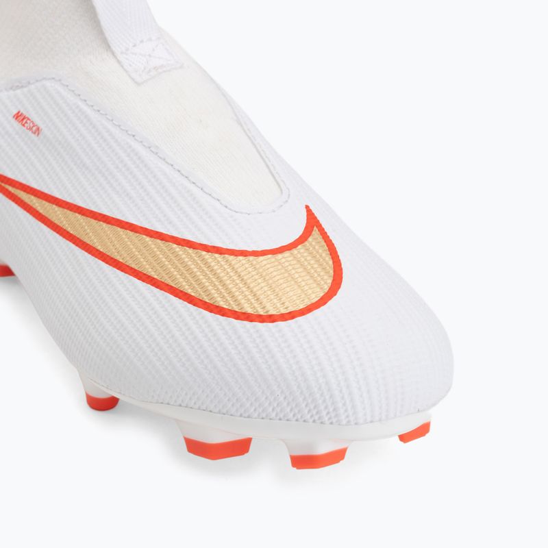 Gyermek focicipők Nike Jr. Mercurial Superfly 11 Academy white/bright crimson/blur 7