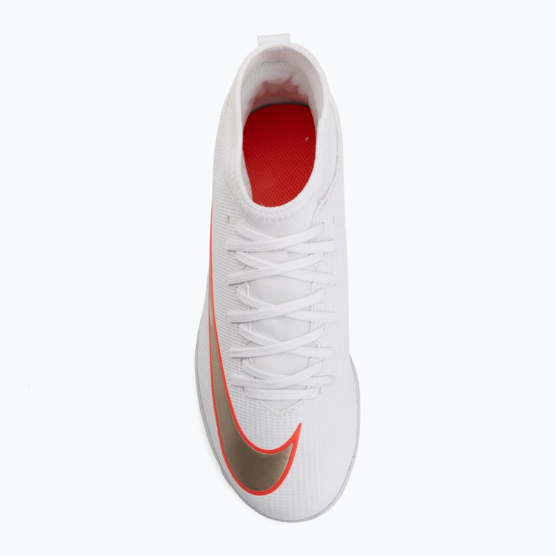 Gyermek focicipők Nike Jr. Mercurial Superfly 11 Club white/bright crimson/blur 5