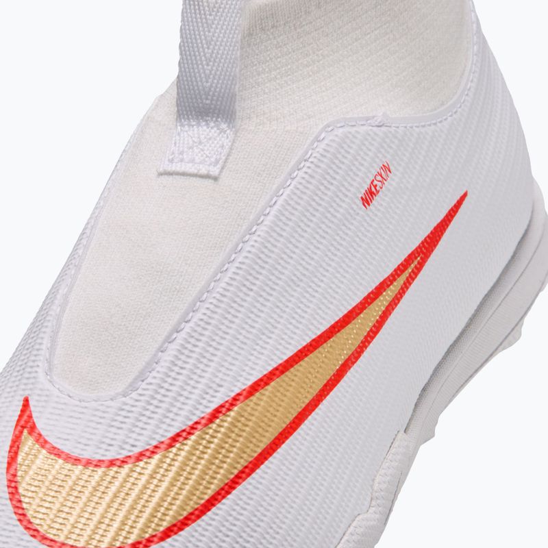 Gyermek focicipők Nike Jr. Mercurial Superfly 11 Academy white/bright crimson/blur 5