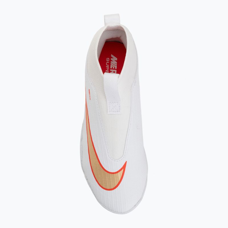 Gyermek focicipők Nike Jr. Mercurial Superfly 11 Academy white/bright crimson/blur 5