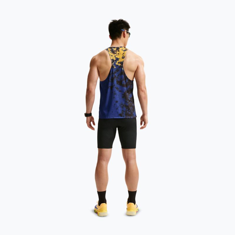 Férfi futópóló Nike AeroSwift Dri-Fit ADV Singlet citron pulse/lapis/bright crimson 3