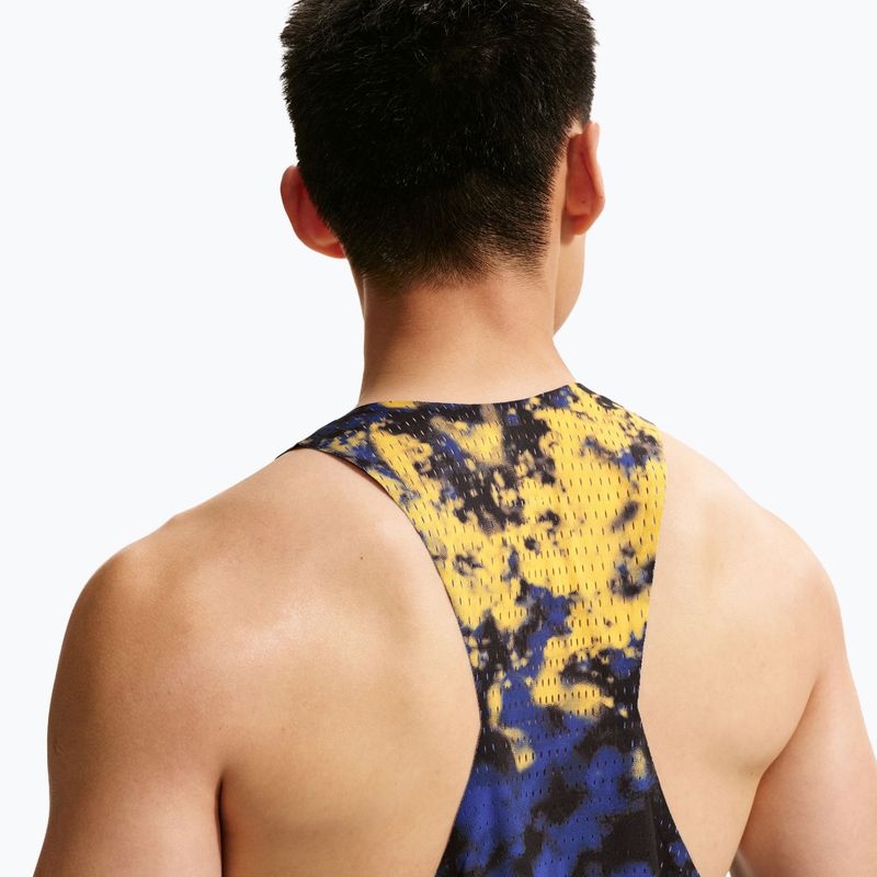 Férfi futópóló Nike AeroSwift Dri-Fit ADV Singlet citron pulse/lapis/bright crimson 5