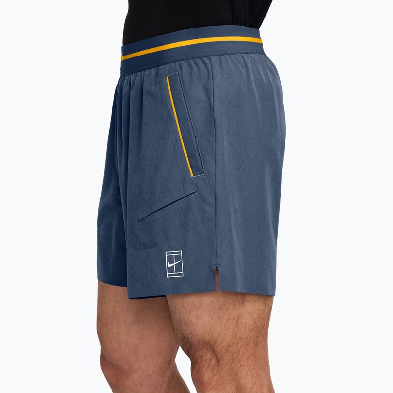 Férfi tenisznadrág Nike Court Dri-Fit Advantage 6" new slate/laser orange/white 3