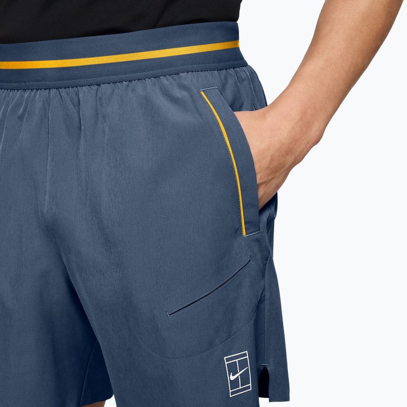 Férfi tenisznadrág Nike Court Dri-Fit Advantage 6" new slate/laser orange/white 4