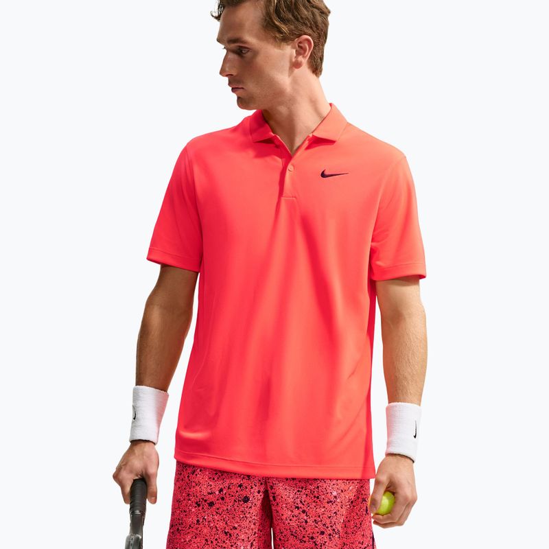 Férfi teniszpóló Nike Court Dri-FIT Bright Crimson/Black