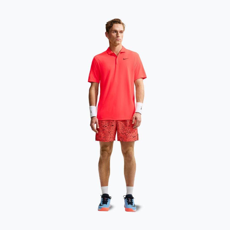 Férfi teniszpóló Nike Court Dri-FIT Bright Crimson/Black 2