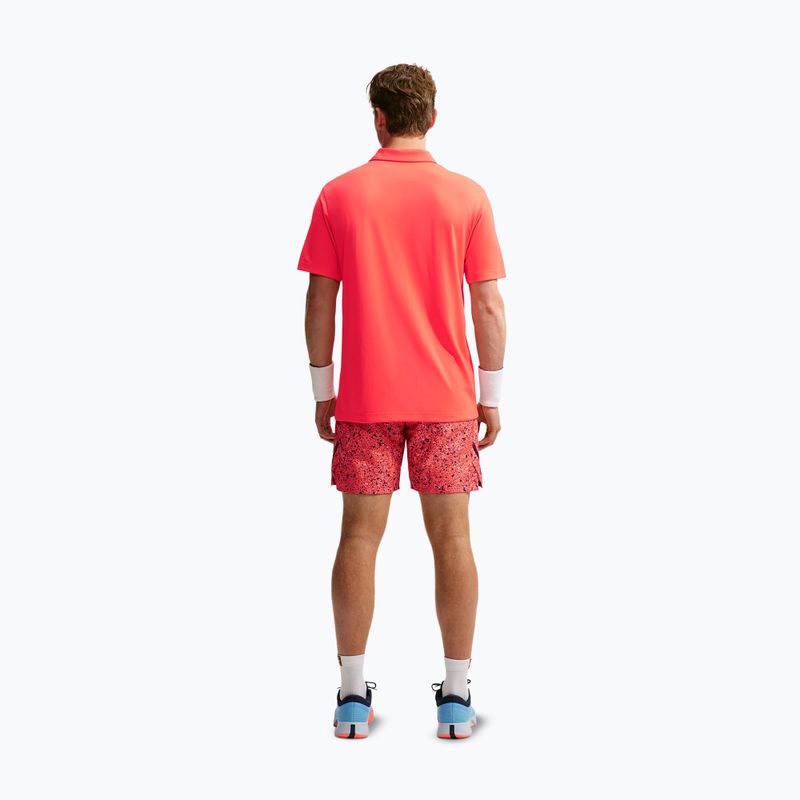 Férfi teniszpóló Nike Court Dri-FIT Bright Crimson/Black 3