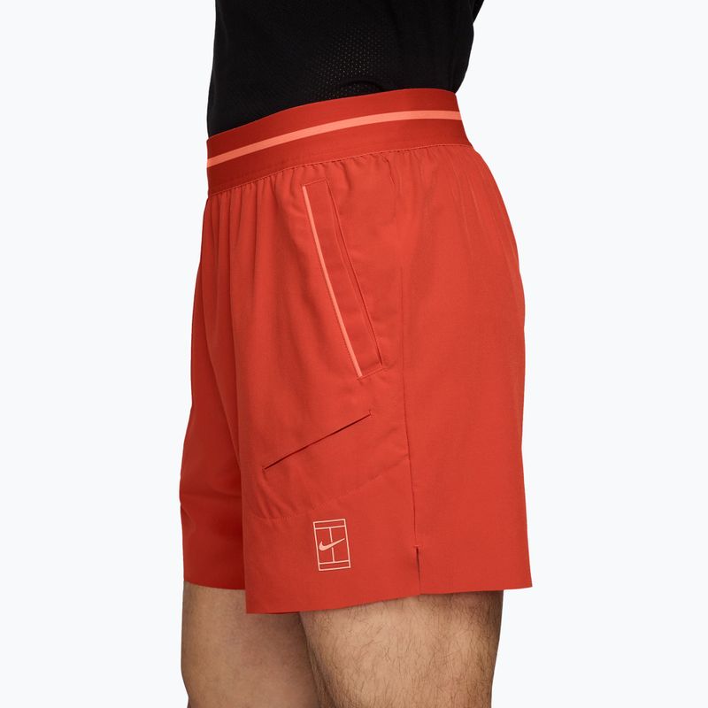 Férfi tenisznadrág Nike Court Dri-Fit Advantage 6" picante red/atomic pink/atomic pink 3