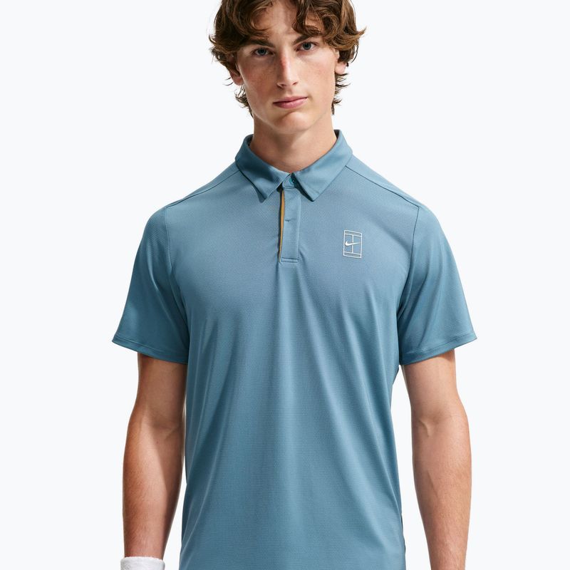 Férfi teniszpóló póló Nike Court Dri-Fit Advantage smokey blue/white 4
