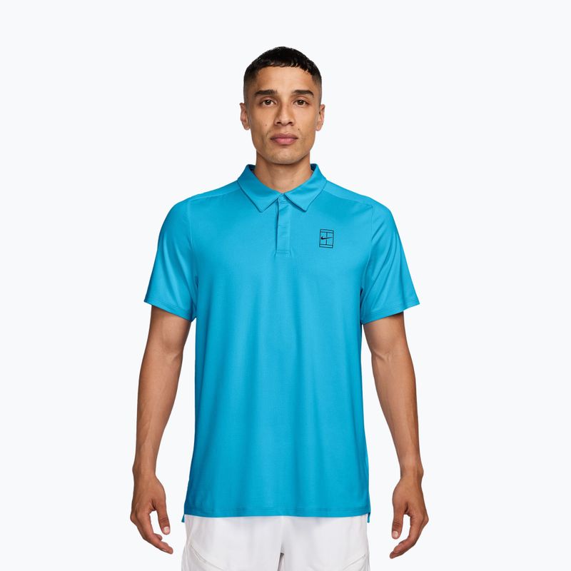 Férfi teniszpóló póló Nike Court Dri-Fit Advantage baltic blue/black