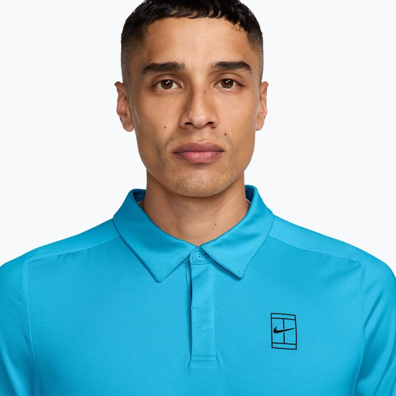 Férfi teniszpóló póló Nike Court Dri-Fit Advantage baltic blue/black 3
