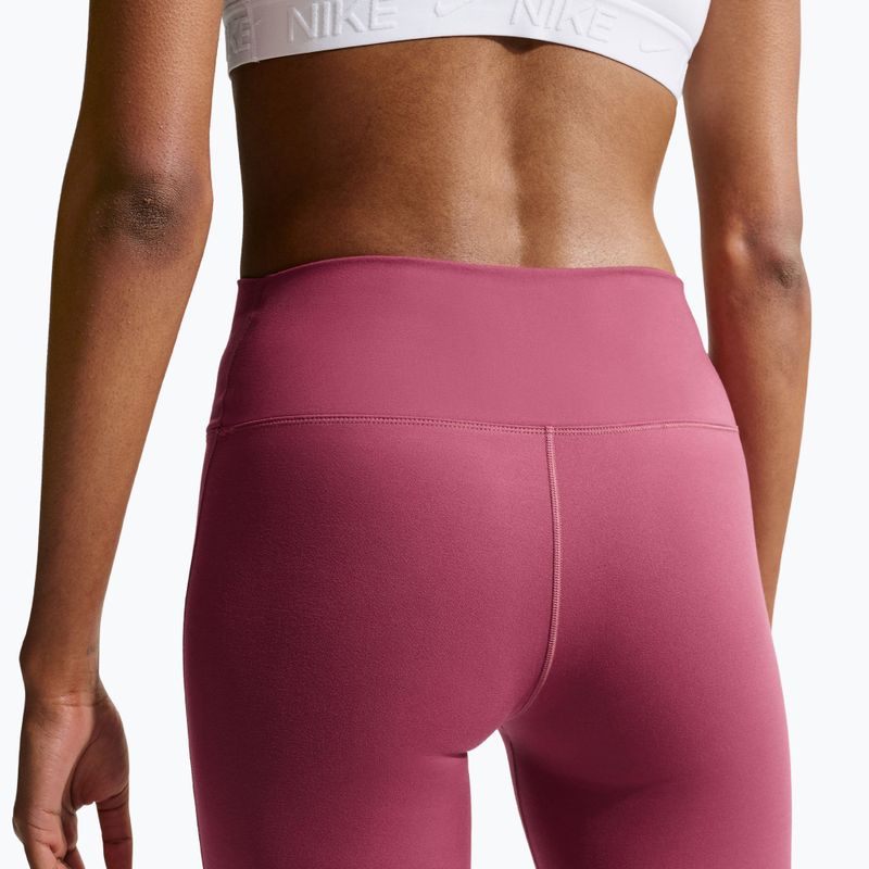 Női edzőleggingsek Nike One pink smoke/white 5