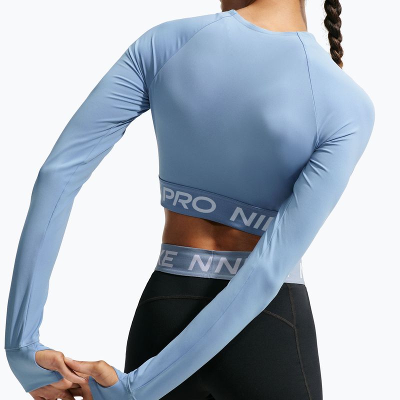 Női hosszú ujjú póló Nike Pro work blue/white 4