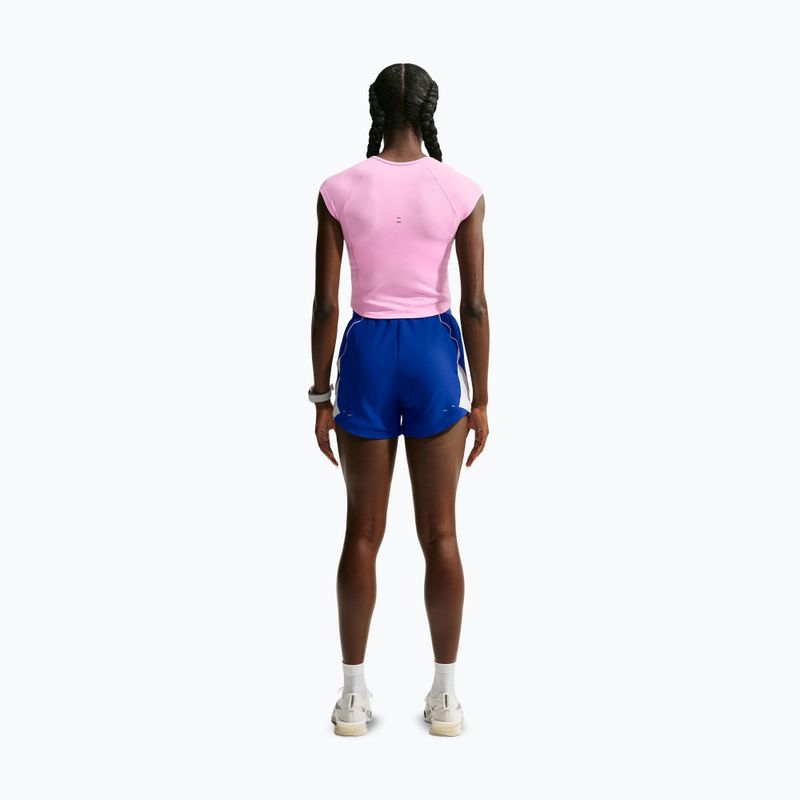 Női futó póló Nike Tempo Swoosh Run Dri-Fit pink rise/pink rise/old royal 3