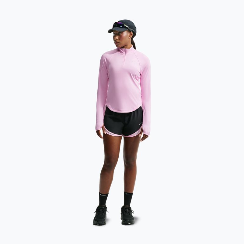 Női futópulóver Nike Tempo Dri-Fit 1/4 Zip pink rise 2