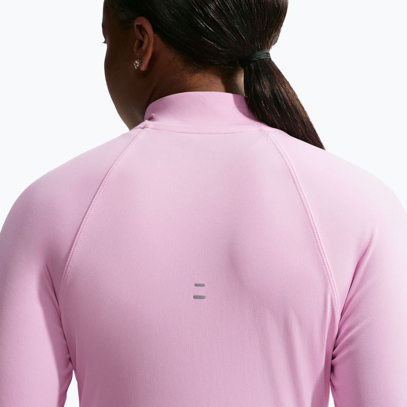 Női futópulóver Nike Tempo Dri-Fit 1/4 Zip pink rise 5
