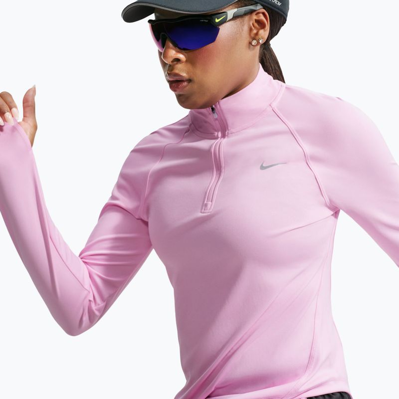 Női futópulóver Nike Tempo Dri-Fit 1/4 Zip pink rise 6