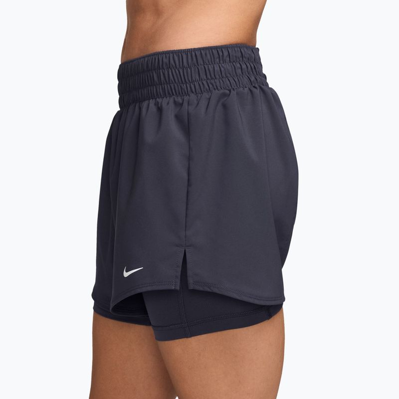 Női rövidnadrág Nike One Dri-Fit High-Waisted 3" 2In1 gridiron/white 3