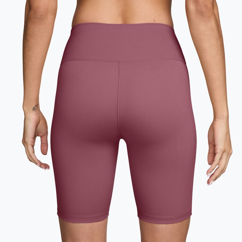 Női edző rövidnadrág Nike One Pink Smoke/White 2