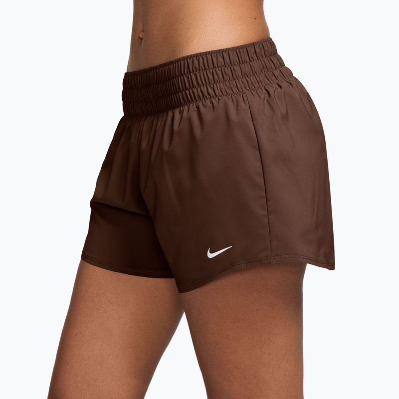 Női rövidnadrág Nike One Dri-Fit 3" cacao wow/white 3