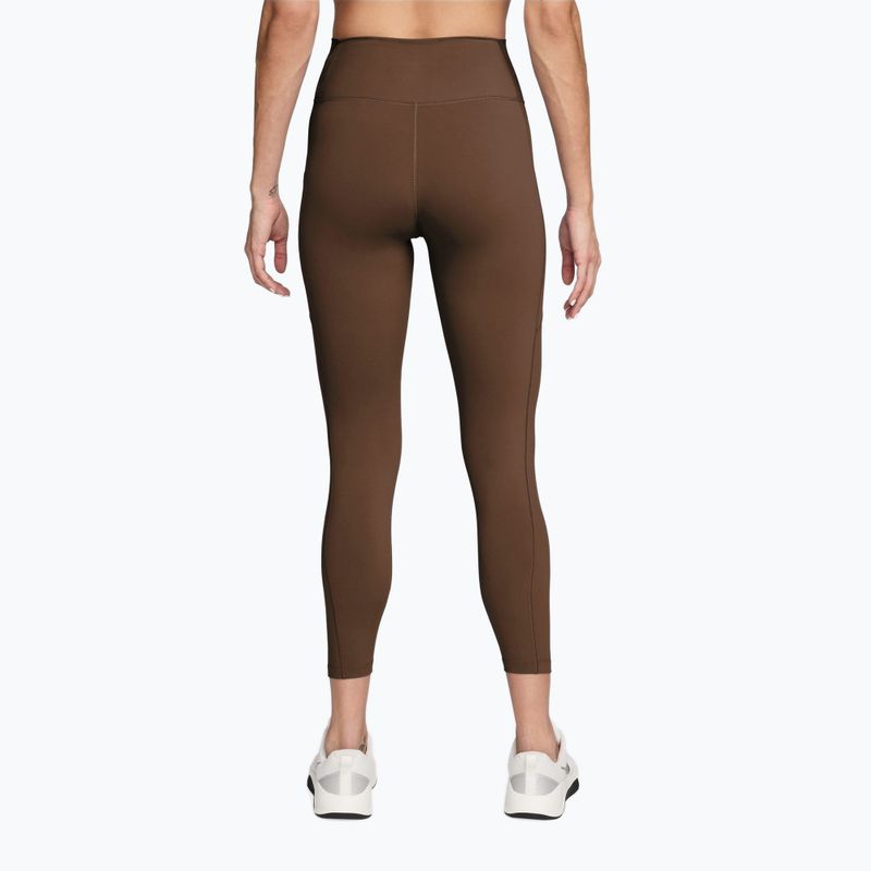 Női edzőleggingsek Nike One High-Waisted 7/8 cacao wow/white 2