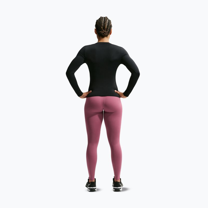 Női edző hosszú ujjú póló Nike One Fitted black/white 3
