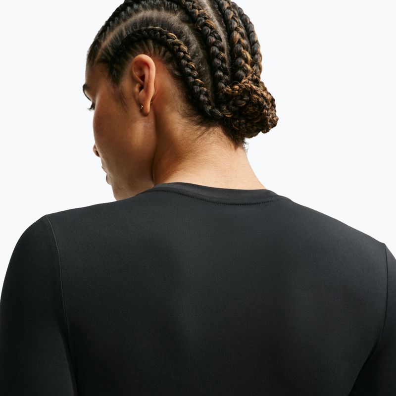 Női edző hosszú ujjú póló Nike One Fitted black/white 5