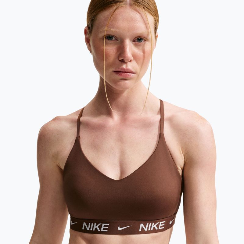 Női melltartó edzésre Nike Dri-Fit Indy Light Support cacao wow 4