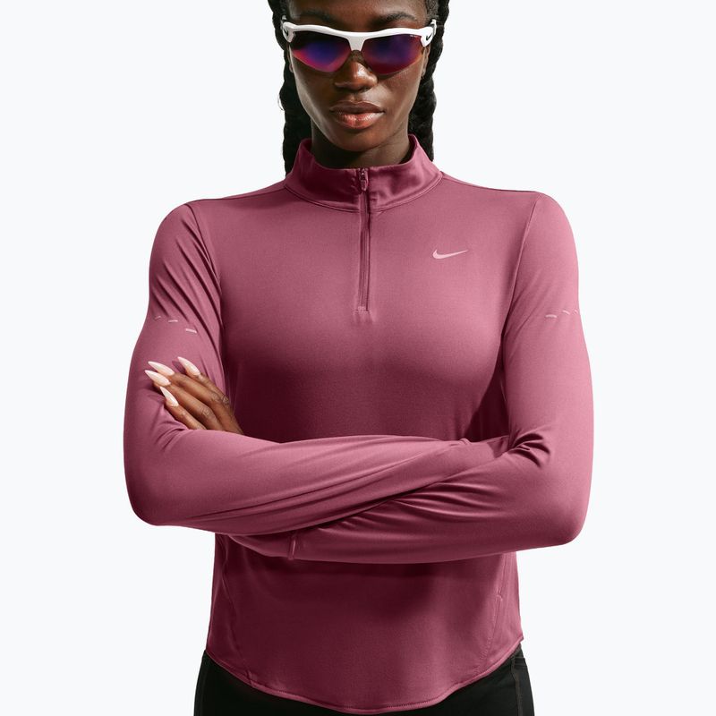 Női futópulóver Nike Swift Dri-FIT UV 1/4-Zip pink smoke 4