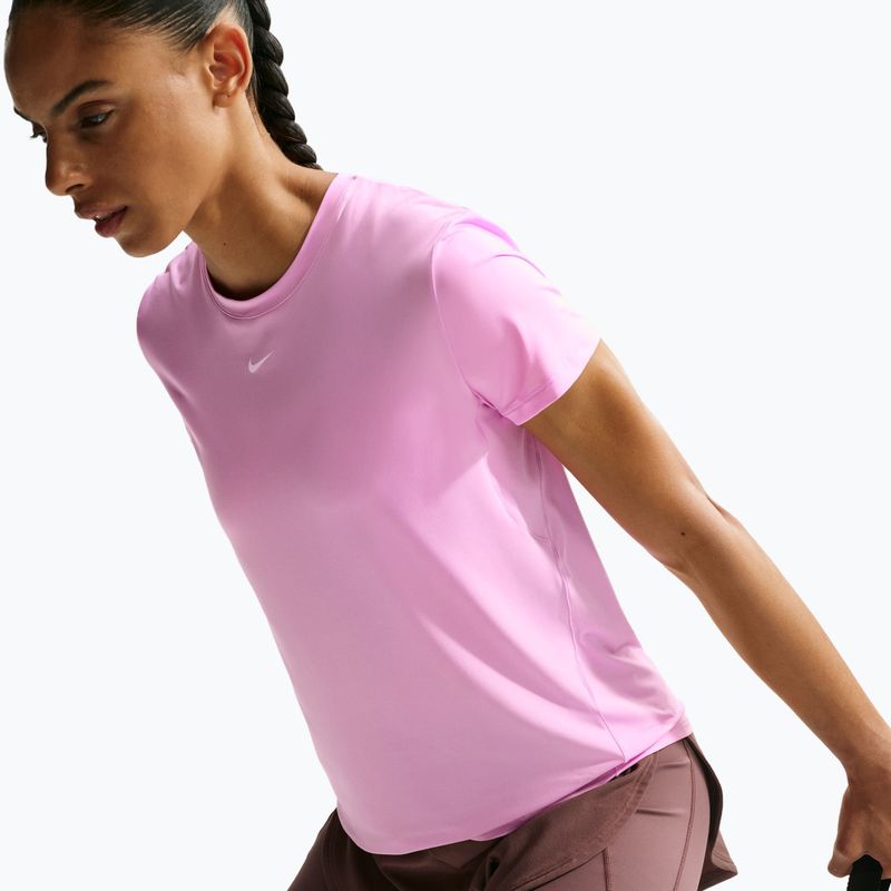 Női edző póló Nike One Classic pink rise/white 5