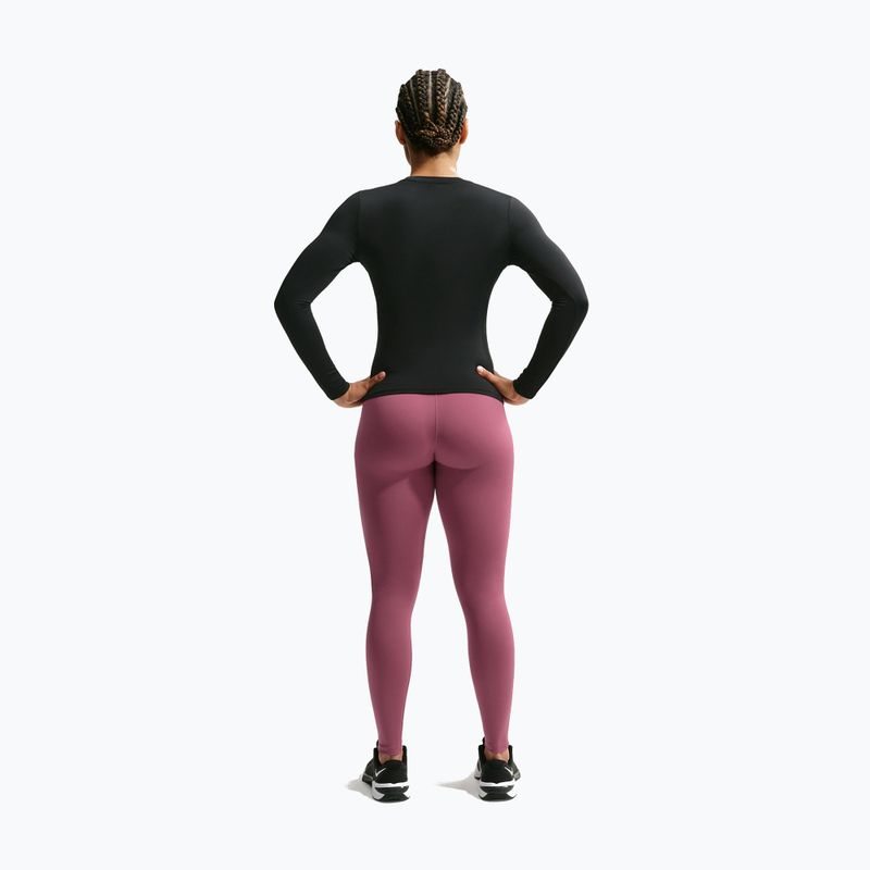 Női leggingsek Nike One Seamless Front pink smoke/white 2
