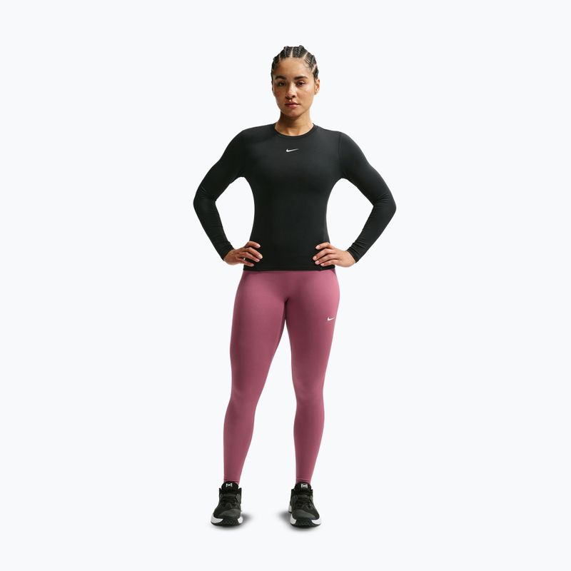 Női leggingsek Nike One Seamless Front pink smoke/white 9