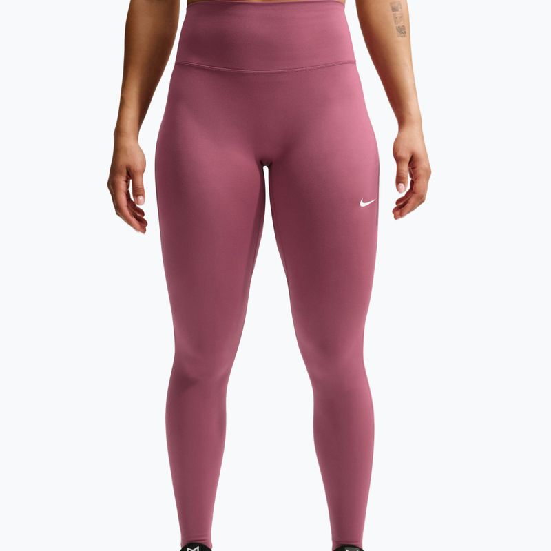 Női leggingsek Nike One Seamless Front pink smoke/white 3