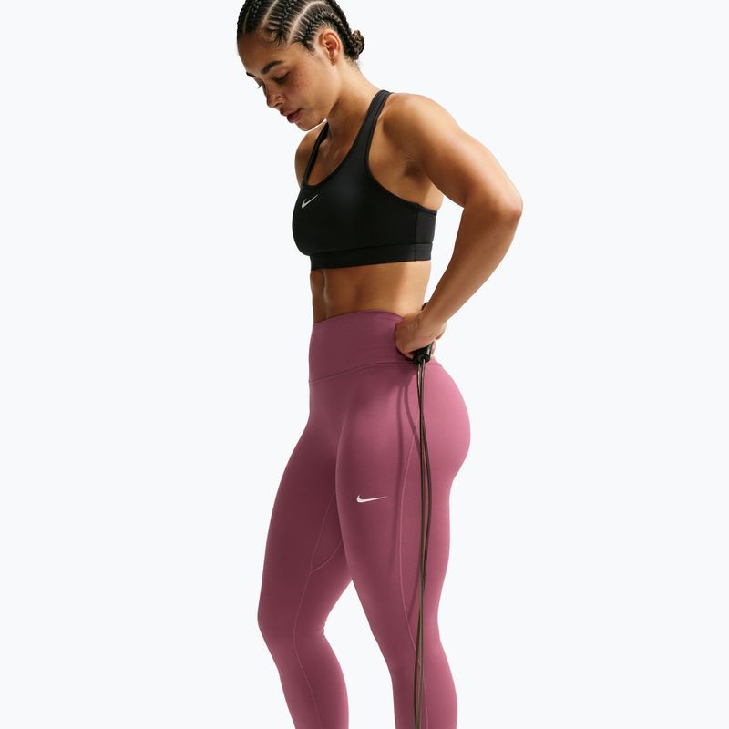 Női leggingsek Nike One Seamless Front pink smoke/white 5