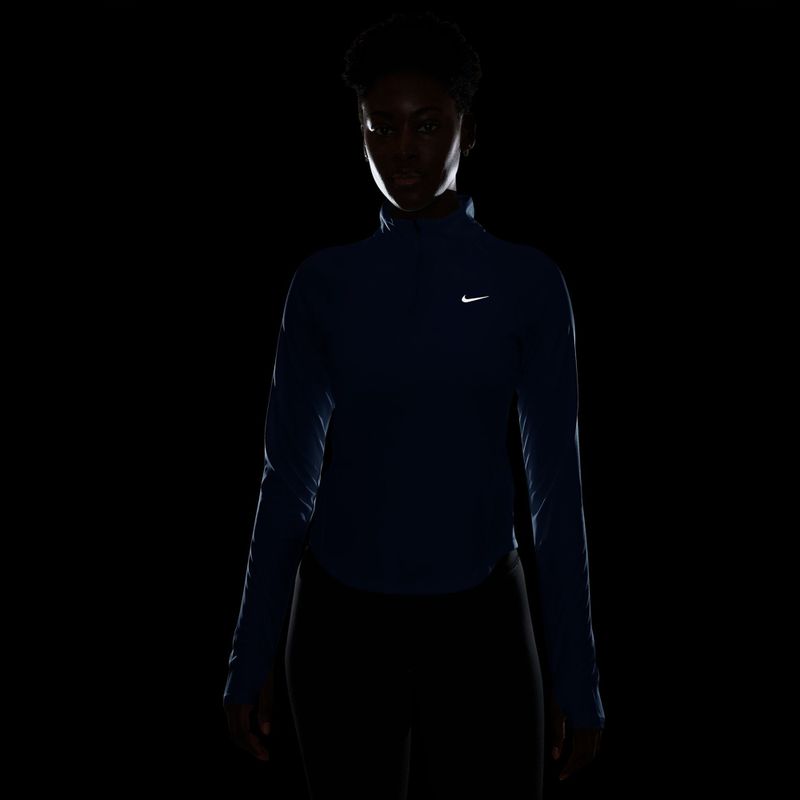 Női hosszú ujjú póló futáshoz Nike Tempo Swoosh Run Dri-Fit 1/4-Zip old royal/pink rise 4