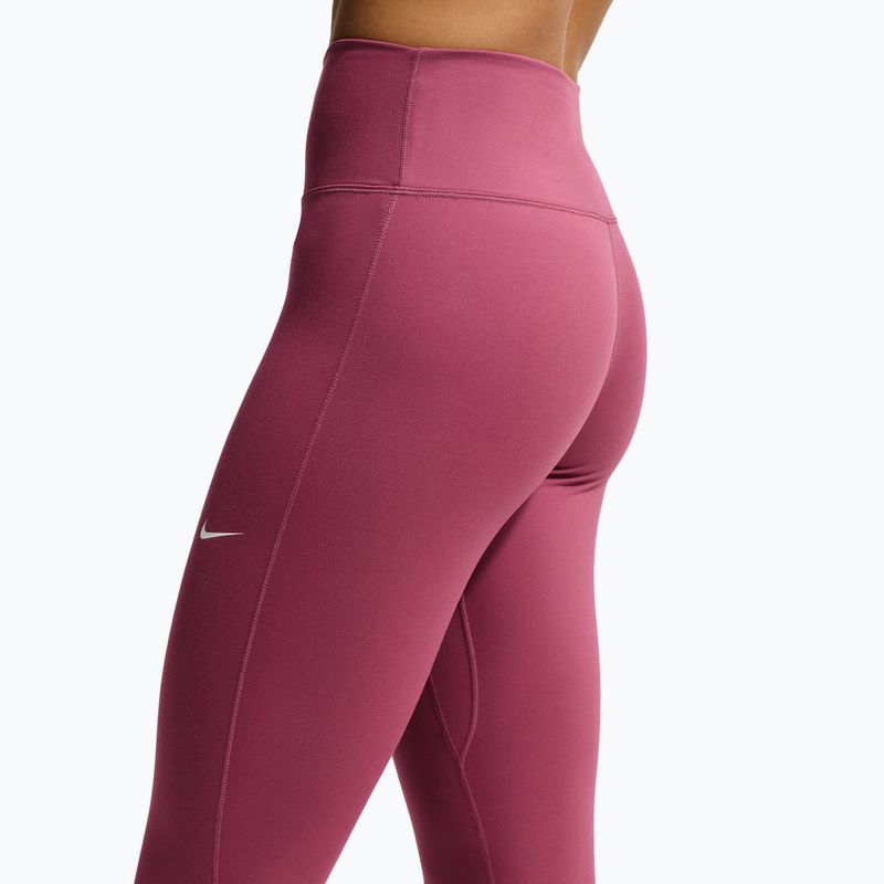 Női leggingsek Nike One pink smoke/white 5