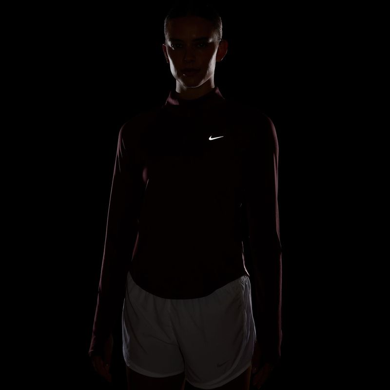 Női futópulóver Nike Tempo Dri-Fit 1/4 Zip pink smoke 7