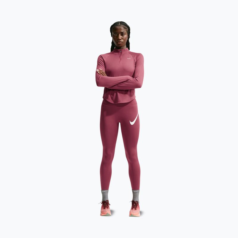 Női leggingsek Nike Tempo Swoosh Run pink smoke/white 2