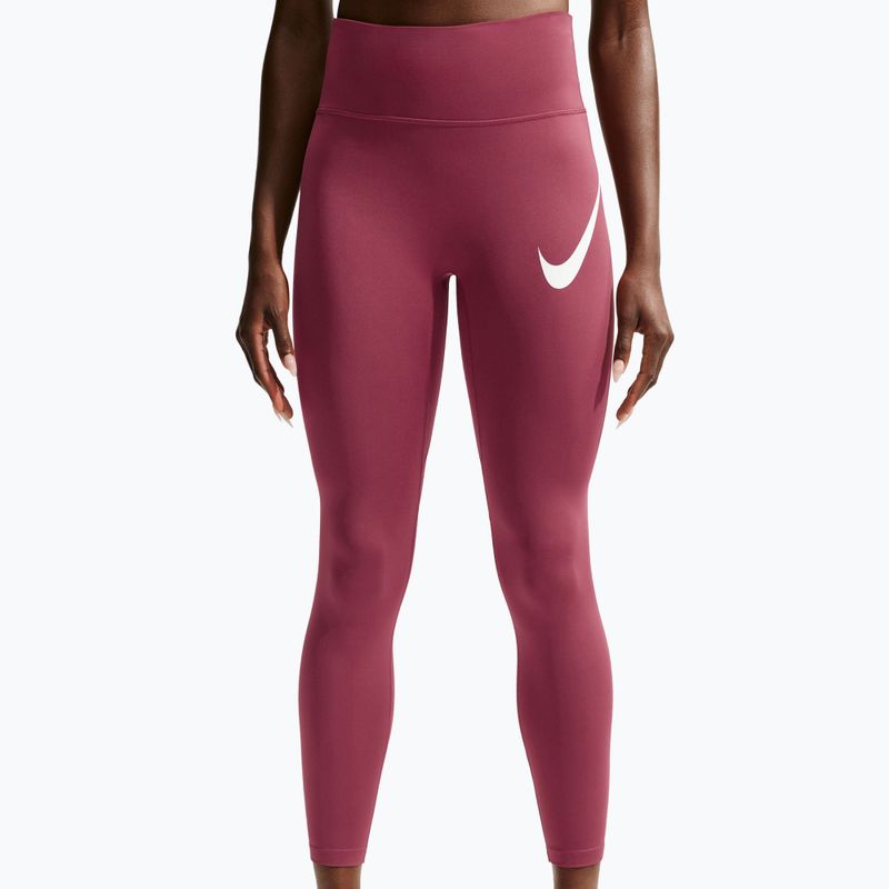 Női leggingsek Nike Tempo Swoosh Run pink smoke/white 5