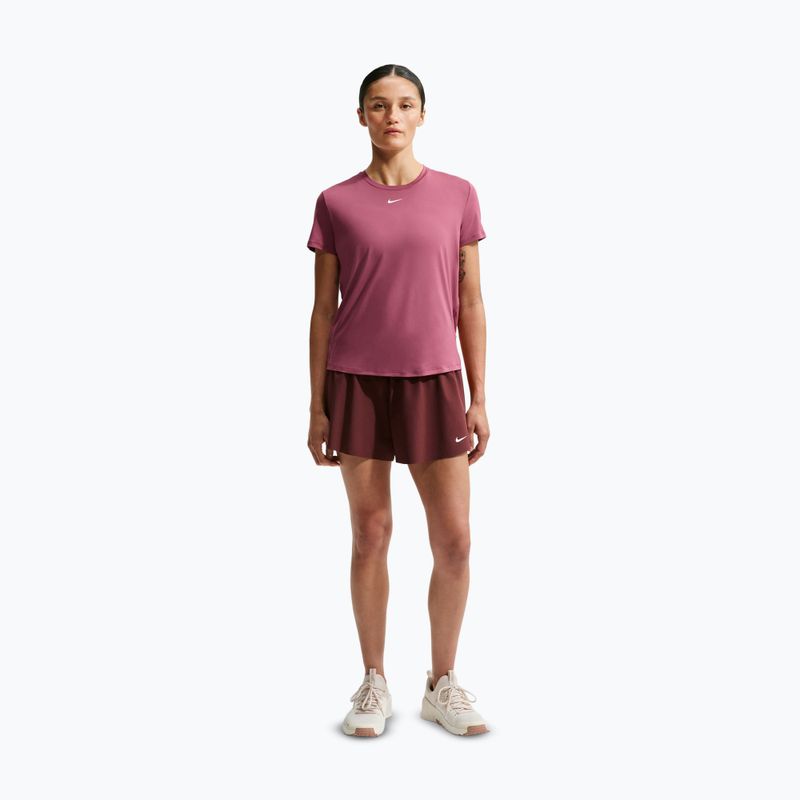 Női edző póló Nike One Classic pink smoke/white 2