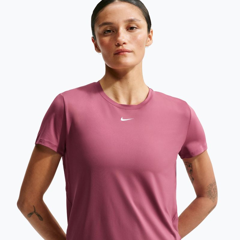 Női edző póló Nike One Classic pink smoke/white 4