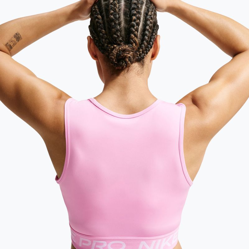 Női póló Nike Pro pink rise/white 5