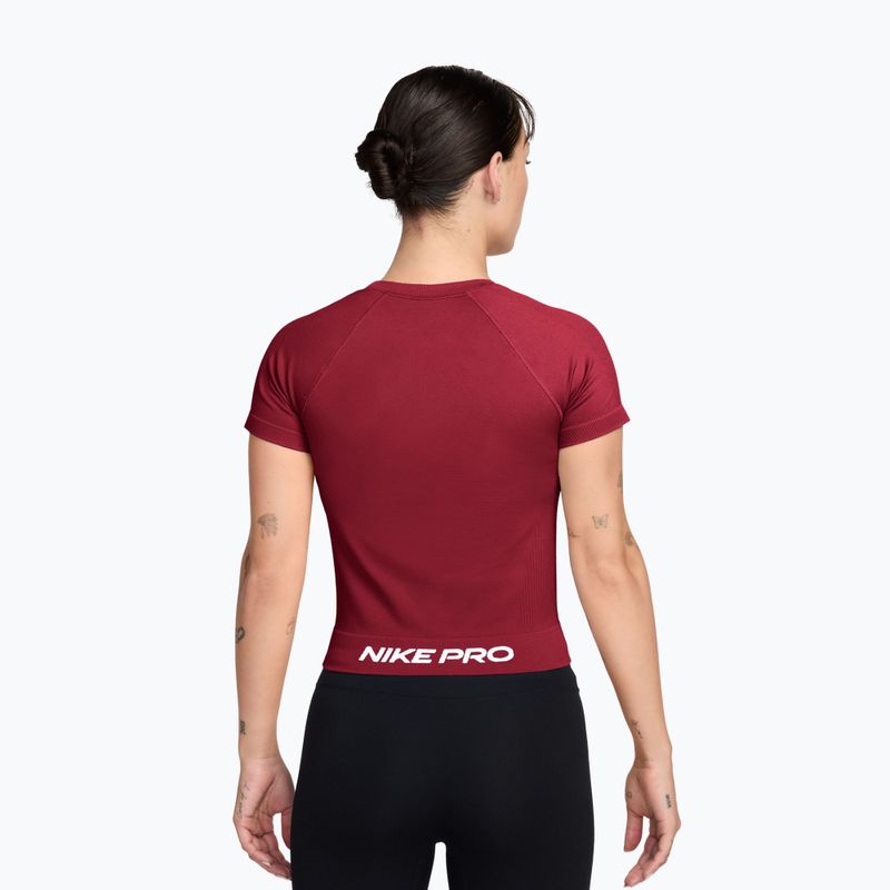 Női edző póló Nike Pro Seamless tough red/white 2