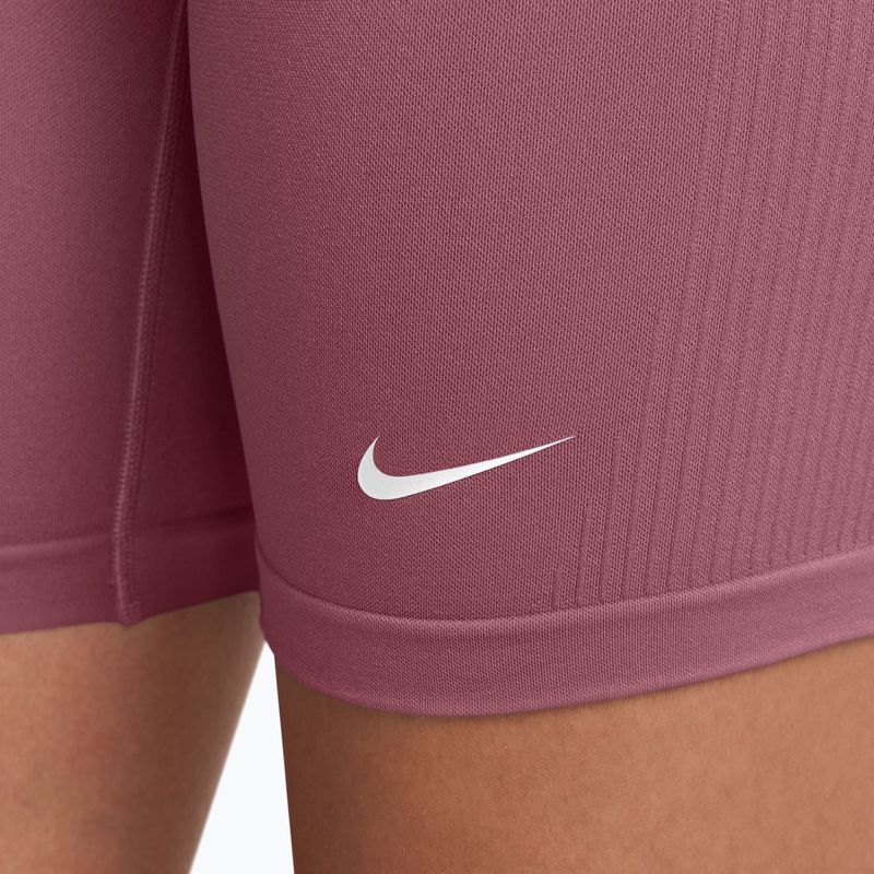Női edző rövidnadrág Nike Pro Seamless pink smoke/white 4